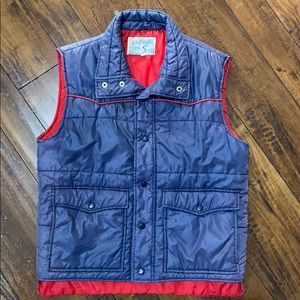 Vintage 80s Alpine Ski Puffer Vest Size Medium